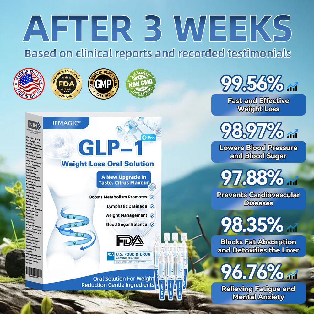 IFMAGIC® GLP-1 Pro Weight Loss Oral Solution✅Recommended doctors for obesity in the USA👩⚕️Suitable for obesity, cardiovascular diseases, diabetes, sleep apnea, high cholesterol and blood lipids, joint problems, and various other conditions👍