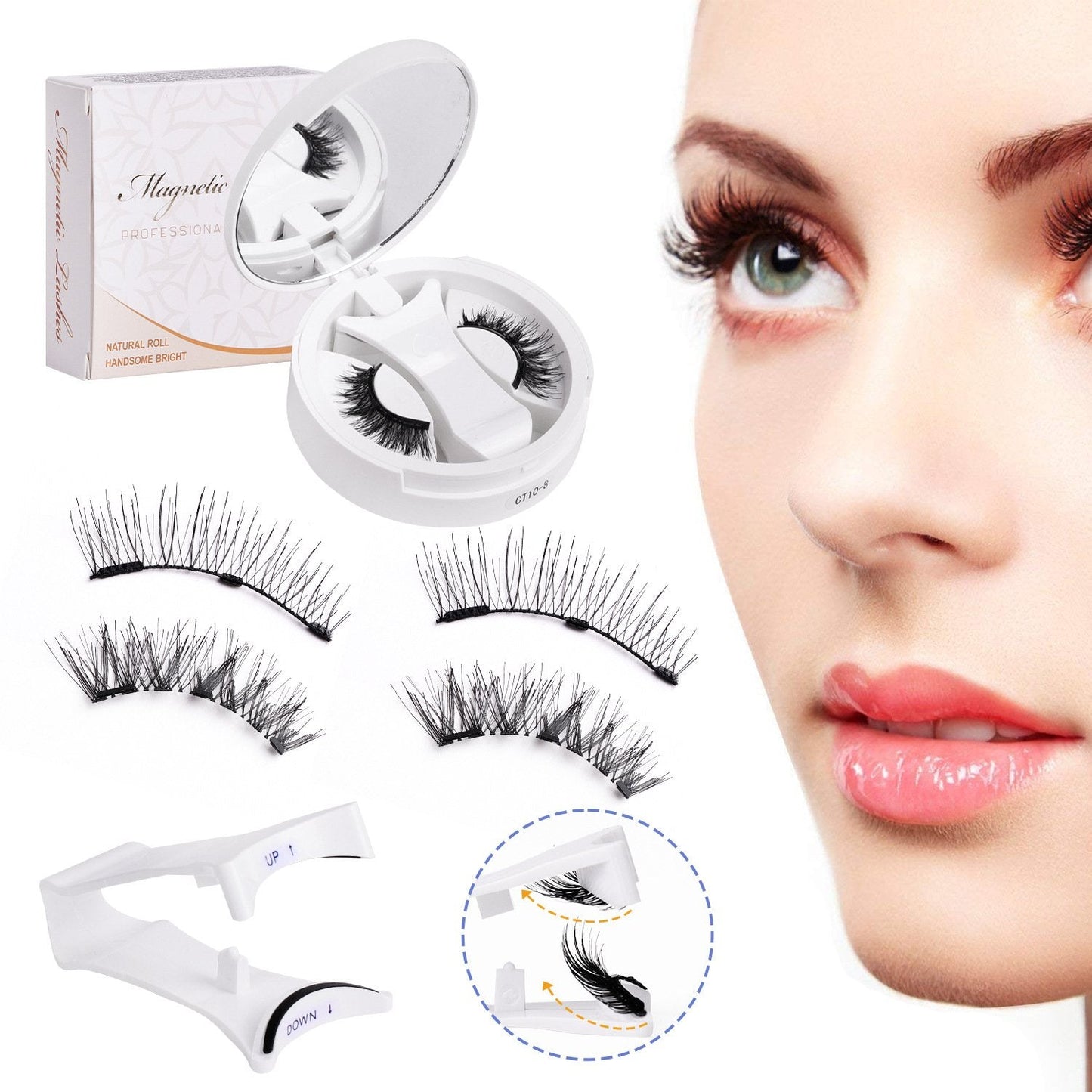 Soft Magnetic Eyelashes All-in-One Box, Reusable