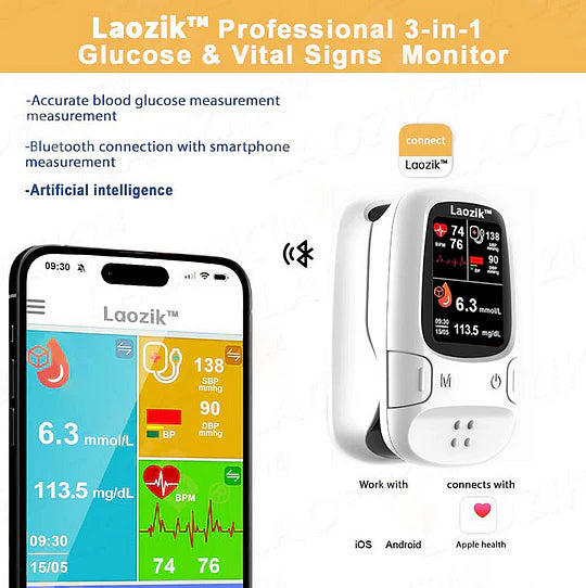 š„Laozik⢠Develops Newly Launched Non-Invasive Smart Glucose Meter ā
made in the USAā
š„Limited stock available!š„