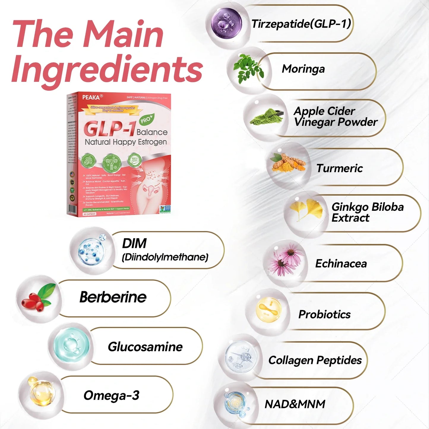 | 𝐎𝐟𝐟𝐢𝐜𝐢𝐚𝐥 USA 𝐒𝐭𝐨𝐫𝐞 | 🇺🇸 PEAKA® GLP-1 Natural Happy Estrogen Balance · Mini Concentrated Capsules · Easy-to-Swallow (Once a day, 7-day results 💪For menopause relief, obesity, heart, diabetes, gut & joints)