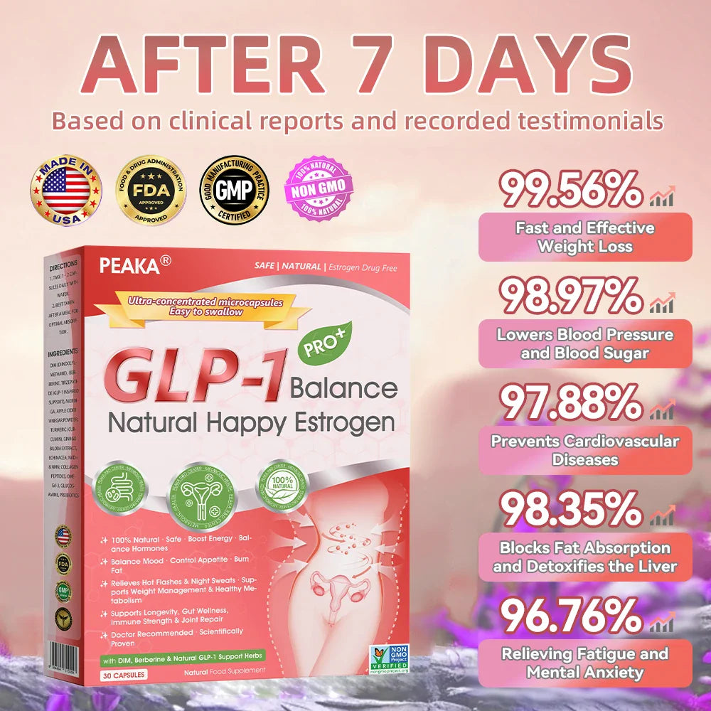 | 𝐎𝐟𝐟𝐢𝐜𝐢𝐚𝐥 USA 𝐒𝐭𝐨𝐫𝐞 | 🇺🇸 PEAKA® GLP-1 Natural Happy Estrogen Balance · Mini Concentrated Capsules · Easy-to-Swallow (Once a day, 7-day results 💪For menopause relief, obesity, heart, diabetes, gut & joints)