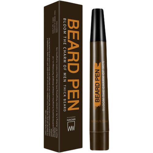 Beard Pencil Filler, Brown Tattoo Eyebrow Pen With Fork Tip - Waterproof, Long Lasting, Natural Looking Hair Filler for Define & Sharpen Hair, Beard & Eyebrow