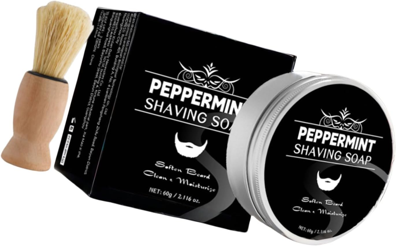 60g Shaving Soap Handmade Soap Mint Shaving Soap Deep Clean Beard Soap Keep Skion For Rich Shaving Foam