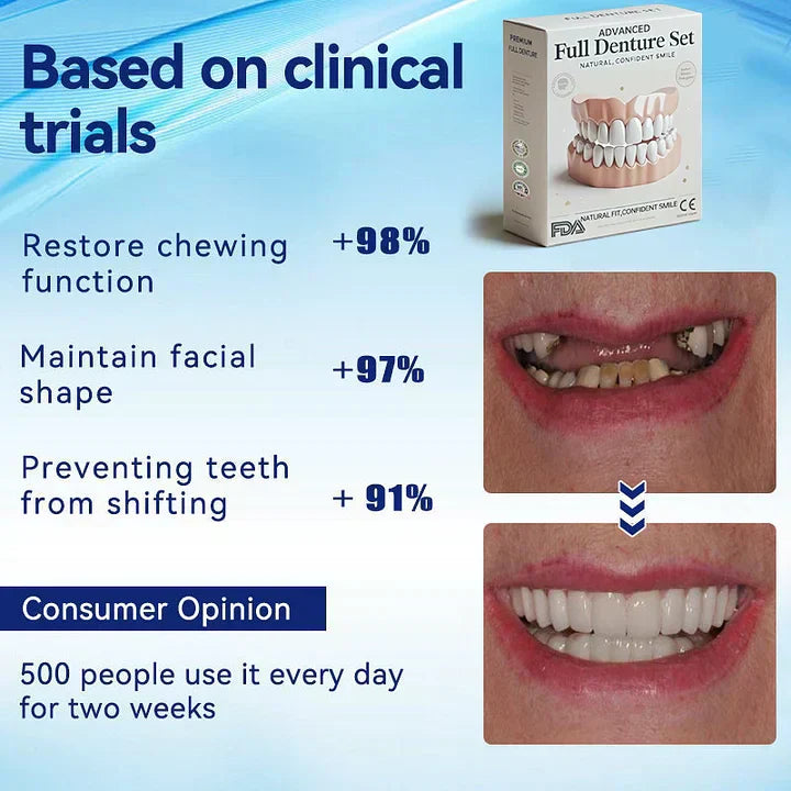 NESLEMYâ˘-đڎAdvanced Customized Full Denture Set𦷠(â°Limited time discount last 30 minutesâ°)