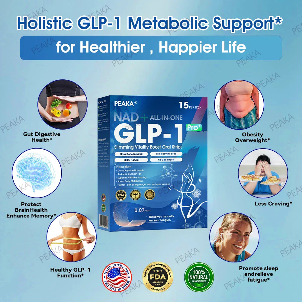 【Final Day – 80% OFF】 PEAKA® GLP‑1 Seven-in-One Slimming Vitality Boost Oral Strips 👩⚕️ FDA-Registered | 1 Strip Daily | Visible Results in 7 Days ✅ Supports Weight Loss, Heart Health, Blood Sugar, Sleep & Joint Mobility