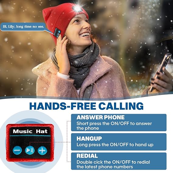 Black Friday Deals🎁Flash Sale - Don’t Miss Out -🎄LED Bluetooth Beanie