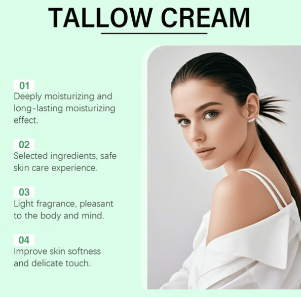 Organic Whipped Tallow Balm with Castor Oil & Frankincense for Natural Skincare & Moisturizing