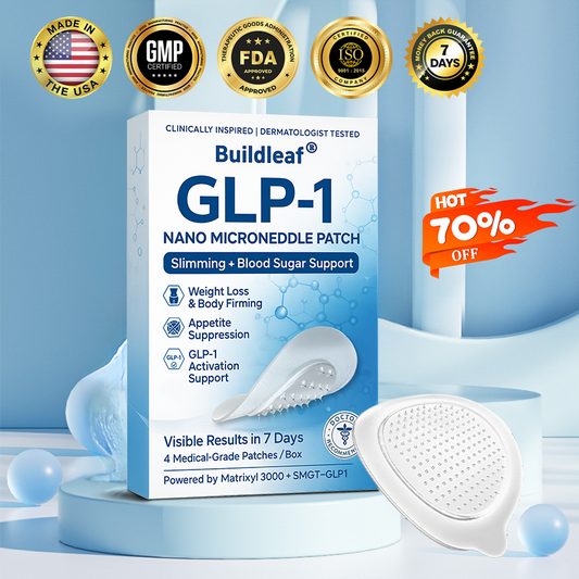 Official Store | BuildLeaf® SMGT-GLP-1 Nano Microneedle Patch with Collagen & Matrixyl 3000 丨Obesity,Cardiovascular Diseas, Diabetes, Sleep Apnea, Joint Problems and More