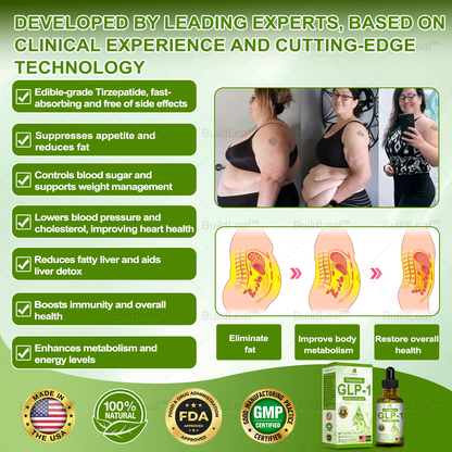 𝐁𝐮𝐢𝐥𝐝𝐋𝐞𝐚𝐟® 💎𝐓𝐢𝐫𝐳𝐞𝐩𝐚𝐭𝐢𝐝𝐞 𝐆𝐋𝐏-𝟏 𝐇𝐞𝐫𝐛𝐚𝐥 𝐎𝐫𝐚𝐥 𝐋𝐢𝐪𝐮𝐢𝐝 |  𝐎𝐛𝐞𝐬𝐢𝐭𝐲, 𝐋𝐲𝐦𝐩𝐡𝐞𝐝𝐞𝐦𝐚, 𝐃𝐢𝐚𝐛𝐞𝐭𝐞𝐬, 𝐂𝐚𝐫𝐝𝐢𝐨𝐯𝐚𝐬𝐜𝐮𝐥𝐚𝐫 𝐝𝐢𝐬𝐞𝐚𝐬𝐞, 𝐇𝐢𝐠𝐡 𝐛𝐥𝐨𝐨𝐝 𝐩𝐫𝐞𝐬𝐬𝐮𝐫𝐞, 𝐅𝐚𝐭𝐭𝐲 𝐥𝐢𝐯𝐞𝐫, 𝐚𝐧𝐝 𝐆𝐮𝐭 𝐡𝐞𝐚𝐥𝐭𝐡 𝐢𝐬𝐬𝐮𝐞𝐬
