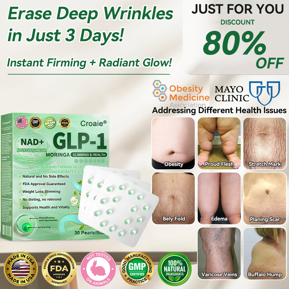 Croaie® GLP-1 Weight Loss Liquid Gel🏅 - NAD+ & Moringa & ACV & Keto BHB — Obesity, Cardiovascular Disease, Diabetes, Sleep Apnea, Joint Problems and More