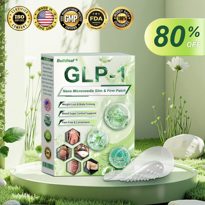 Official Store | BuildLeaf® SMGT-GLP-1 Nano Microneedle Patch with Collagen & Matrixyl 3000丨Targets Obesity, Loose Skin, High Blood Pressure, Diabetes, Fatty Liver, Joint Pain, Brain Fog, Low Energy, Body Aches, and More