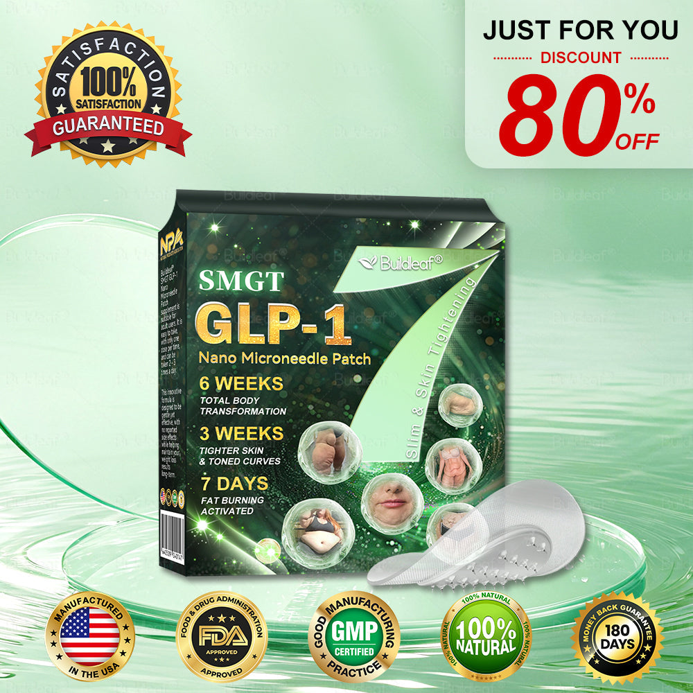 Official Store | ✨Buildleaf® SMGT-GLP-1 Nano Microneedle Patch with Collagen Peptides &Matrixyl 3000｜Clinically Backed Slimming, Firming & Glucose Control｜7-Day Results｜Needle-Free Application