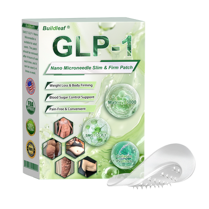 Official Store | BuildLeaf® SMGT-GLP-1 Nano Microneedle Patch with Collagen & Matrixyl 3000丨Targets Obesity, Loose Skin, High Blood Pressure, Diabetes, Fatty Liver, Joint Pain, Brain Fog, Low Energy, Body Aches, and More