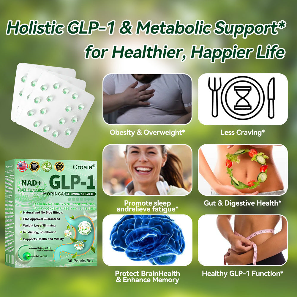 Croaie® GLP-1 Weight Loss Liquid Gel🏅 - NAD+ & Moringa & ACV & Keto BHB — Obesity, Cardiovascular Disease, Diabetes, Sleep Apnea, Joint Problems and More