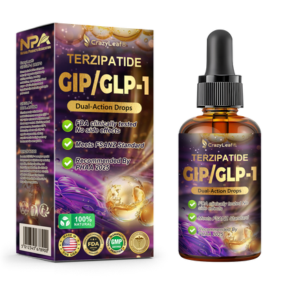 Mayo & Cleveland Clinic | CrazyLeaf® Tirzepatide GIP/GLP-1 Dual-Action Slimming & Health Boost Drops (Food-grade fat burner – Developed by The Obesity Society)