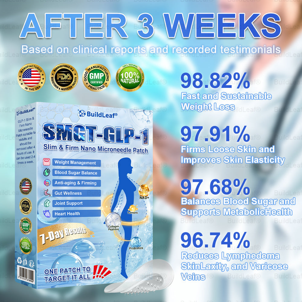 🏥FDA Official Store | 𝐵uil𝗱𝐿ea𝐟® 𝑮𝐋𝑃-1 Slim & Firm 𝑁ano 𝑀icroneedle 𝑃atch with Collagen, Turmeric & Matrixyl 3000丨Obesity, Cardiovascular Disease, Diabetes, Sleep Apnea, Joint Problems and More