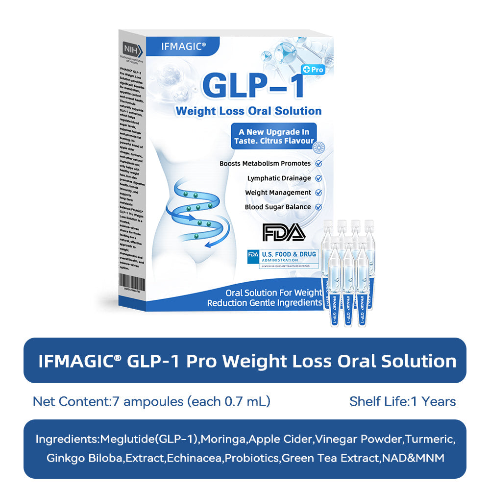 IFMAGIC® GLP-1 Pro Weight Loss Oral Solution✅Recommended doctors for obesity in the USA👩‍⚕️Suitable for obesity, cardiovascular diseases, diabetes, sleep apnea, high cholesterol and blood lipids, joint problems, and various other conditions👍
