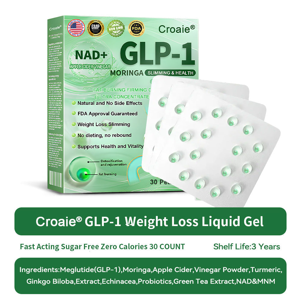 Croaie® GLP-1 Weight Loss Liquid Gel🏅 - NAD+ & Moringa & ACV & Keto BHB — Obesity, Cardiovascular Disease, Diabetes, Sleep Apnea, Joint Problems and More