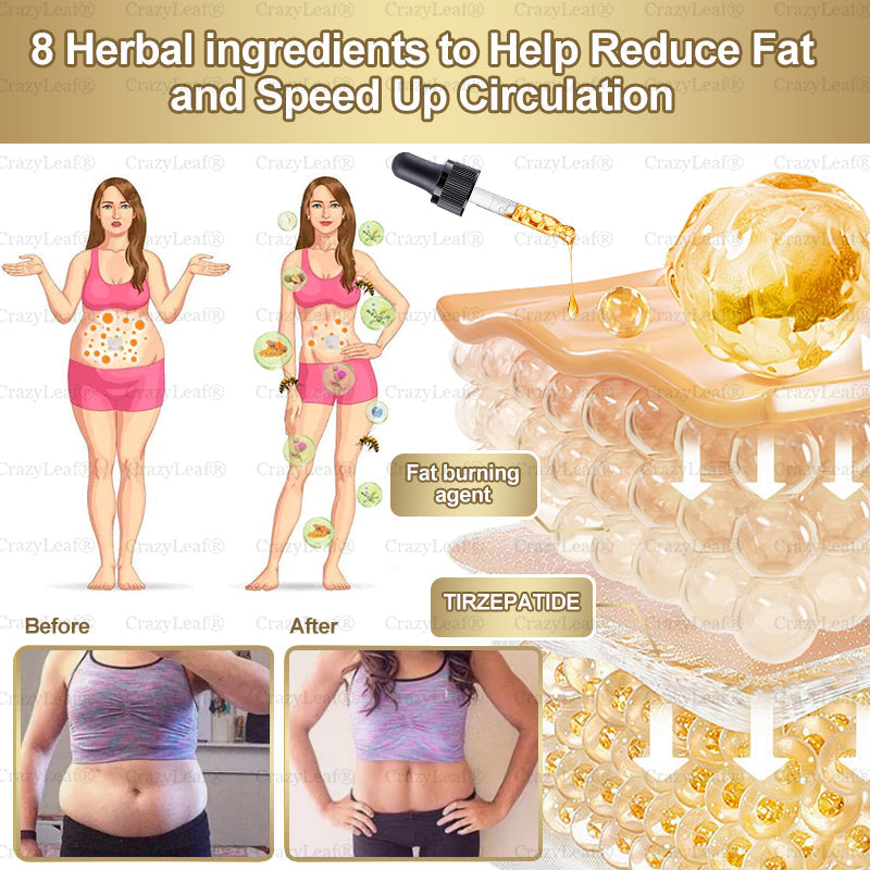 Mayo & Cleveland Clinic | CrazyLeaf® Tirzepatide GIP/GLP-1 Dual-Action Slimming & Health Boost Drops (Food-grade fat burner – Developed by The Obesity Society)