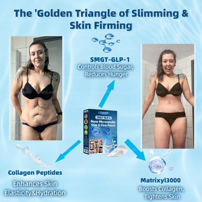 [Mayo Clinic Recommended] I Official Store | CrazyLeaf® SMGT-GLP-1 Nano Microneedle Slim & Firm Patch｜Slimming + Skin Tightening + Blood Sugar Support｜Regain your figure in 7 days｜No Injection Needed(Painless, Long-Lasting)