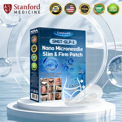 [Mayo Clinic Recommended] I Official Store | CrazyLeaf® SMGT-GLP-1 Nano Microneedle Slim & Firm Patch｜Slimming + Skin Tightening + Blood Sugar Support｜Regain your figure in 7 days｜No Injection Needed(Painless, Long-Lasting)