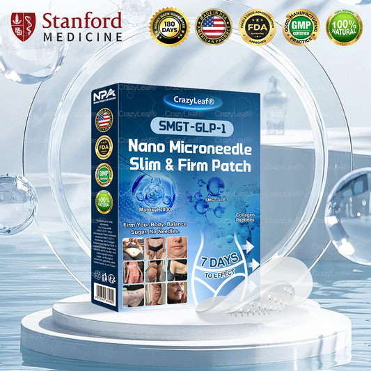 [Mayo Clinic Recommended] I Official Store | CrazyLeaf® SMGT-GLP-1 Nano Microneedle Slim & Firm Patch｜Slimming + Skin Tightening + Blood Sugar Support｜Regain your figure in 7 days｜No Injection Needed(Painless, Long-Lasting)