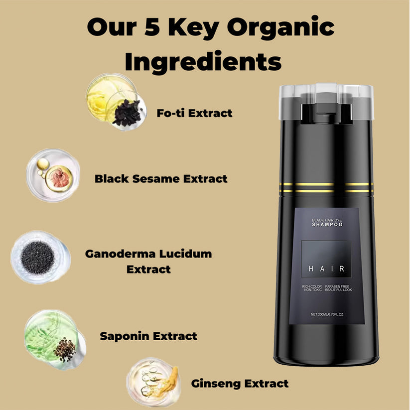 Natural Black Hair Color Shampoo