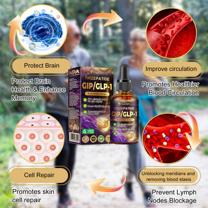 Mayo & Cleveland Clinic | CrazyLeaf® Tirzepatide GIP/GLP-1 Dual-Action Slimming & Health Boost Drops (Food-grade fat burner – Developed by The Obesity Society)
