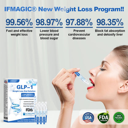 IFMAGIC® GLP-1 Pro Weight Loss Oral Solution✅Recommended doctors for obesity in the USA👩‍⚕️Suitable for obesity, cardiovascular diseases, diabetes, sleep apnea, high cholesterol and blood lipids, joint problems, and various other conditions👍