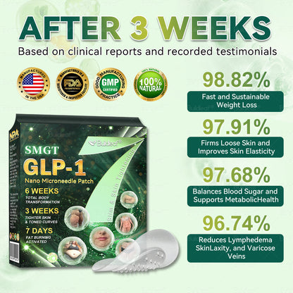Official Store | ✨Buildleaf® SMGT-GLP-1 Nano Microneedle Patch with Collagen Peptides &Matrixyl 3000｜Clinically Backed Slimming, Firming & Glucose Control｜7-Day Results｜Needle-Free Application