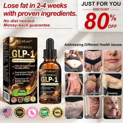 ✅ FDA-Approved | BuildLeaf® Tirzepatide GLP-1 Slimming & Health Boost Drops | GLP-1 Weight Loss Oral Solution Obesity,Cardiovascular Diseas, Diabetes, Sleep Apnea, Joint Problems and More