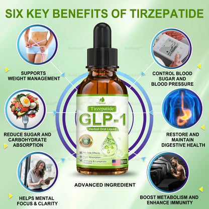 𝐁𝐮𝐢𝐥𝐝𝐋𝐞𝐚𝐟® 💎𝐓𝐢𝐫𝐳𝐞𝐩𝐚𝐭𝐢𝐝𝐞 𝐆𝐋𝐏-𝟏 𝐇𝐞𝐫𝐛𝐚𝐥 𝐎𝐫𝐚𝐥 𝐋𝐢𝐪𝐮𝐢𝐝 |  𝐎𝐛𝐞𝐬𝐢𝐭𝐲, 𝐋𝐲𝐦𝐩𝐡𝐞𝐝𝐞𝐦𝐚, 𝐃𝐢𝐚𝐛𝐞𝐭𝐞𝐬, 𝐂𝐚𝐫𝐝𝐢𝐨𝐯𝐚𝐬𝐜𝐮𝐥𝐚𝐫 𝐝𝐢𝐬𝐞𝐚𝐬𝐞, 𝐇𝐢𝐠𝐡 𝐛𝐥𝐨𝐨𝐝 𝐩𝐫𝐞𝐬𝐬𝐮𝐫𝐞, 𝐅𝐚𝐭𝐭𝐲 𝐥𝐢𝐯𝐞𝐫, 𝐚𝐧𝐝 𝐆𝐮𝐭 𝐡𝐞𝐚𝐥𝐭𝐡 𝐢𝐬𝐬𝐮𝐞𝐬