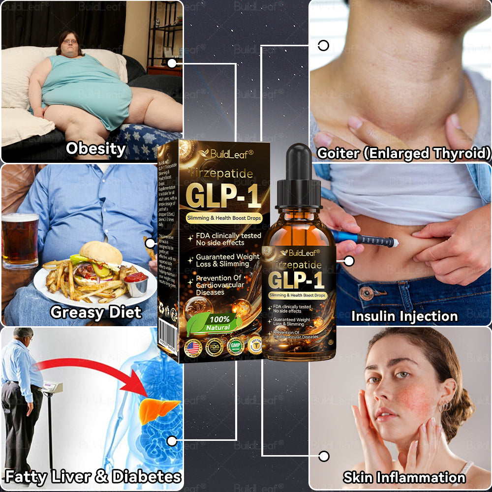 ✅ FDA-Approved | BuildLeaf® Tirzepatide GLP-1 Slimming & Health Boost Drops | GLP-1 Weight Loss Oral Solution Obesity,Cardiovascular Diseas, Diabetes, Sleep Apnea, Joint Problems and More