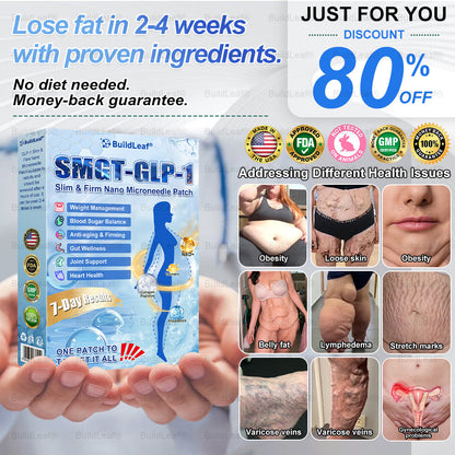 ✅FDA Store |𝐵uil𝗱𝐿ea𝐟® 𝑮𝐋𝑃-1 Slim & Firm 𝑁ano 𝑀icroneedle 𝑃atch with Collagen,Turmeric&Matrixyl 3000 丨Obesity,Cardiovascular Diseas, Diabetes, Sleep Apnea, Joint Problems and More