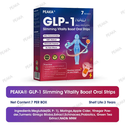 Official Store | PEAKA® GLP‑1 Slimming Vitality Boost Oral Strips 🥇 NAD+ Natural Formula with Moringa & Herbal Extracts | Visible results in 7 days ✅ Supports weight loss, heart health, blood sugar, sleep, joints & more.