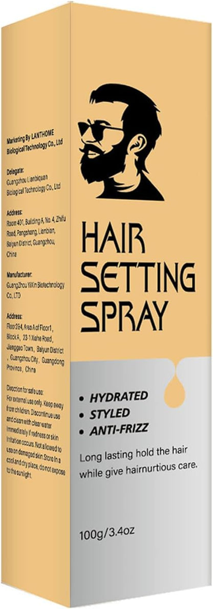 Create Fuller and Control Your Hairstyle Prevent Hair Frizz with Hair Spray for Men Lightweight Styling Spray 100ML