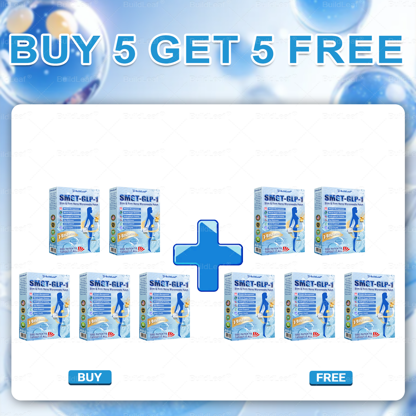 🏥FDA Official Store | 𝐵uil𝗱𝐿ea𝐟® 𝑮𝐋𝑃-1 Slim & Firm 𝑁ano 𝑀icroneedle 𝑃atch with Collagen, Turmeric & Matrixyl 3000丨Obesity, Cardiovascular Disease, Diabetes, Sleep Apnea, Joint Problems and More