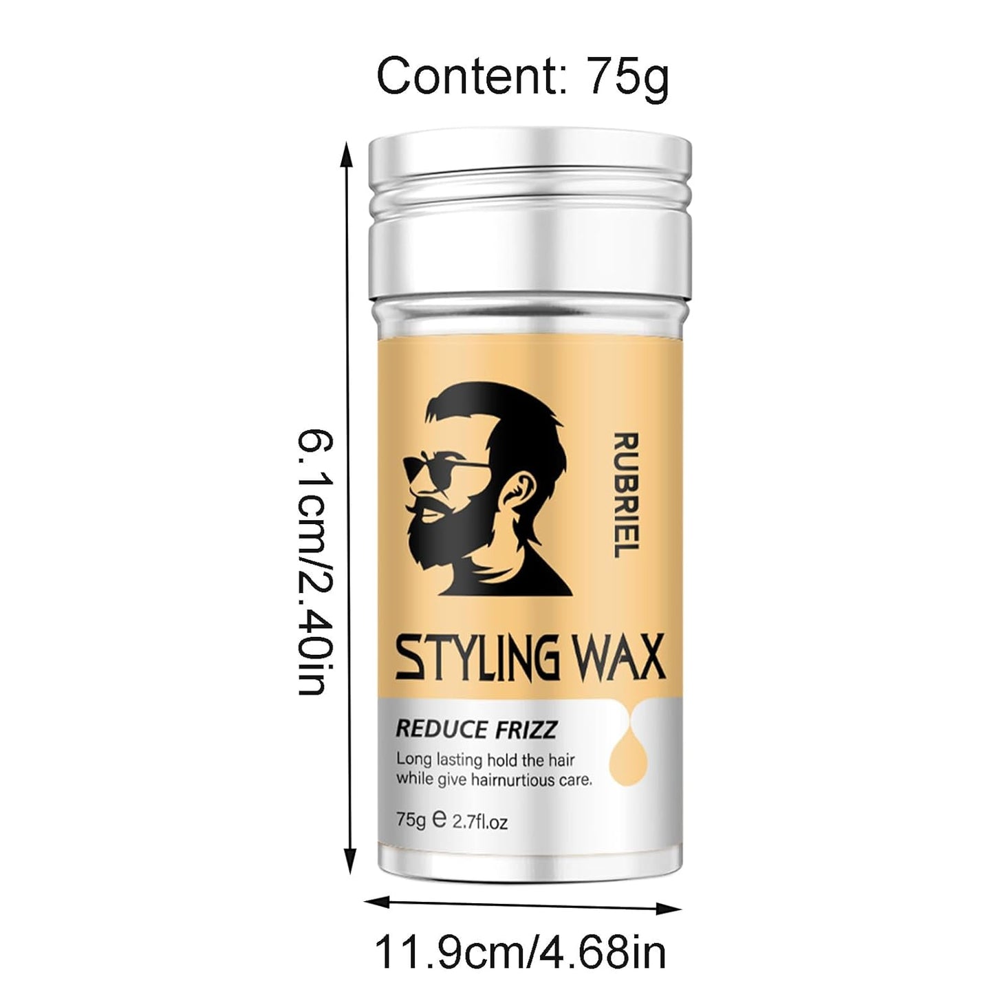 Hair Wax Stick, Hair Styling Wax Stick, Styling Wax for Smooth Wigs, Slick Stick for Hair Non-greasy Styling Hair Pomade, Washable Treatment with All Day Hold (2pcs)