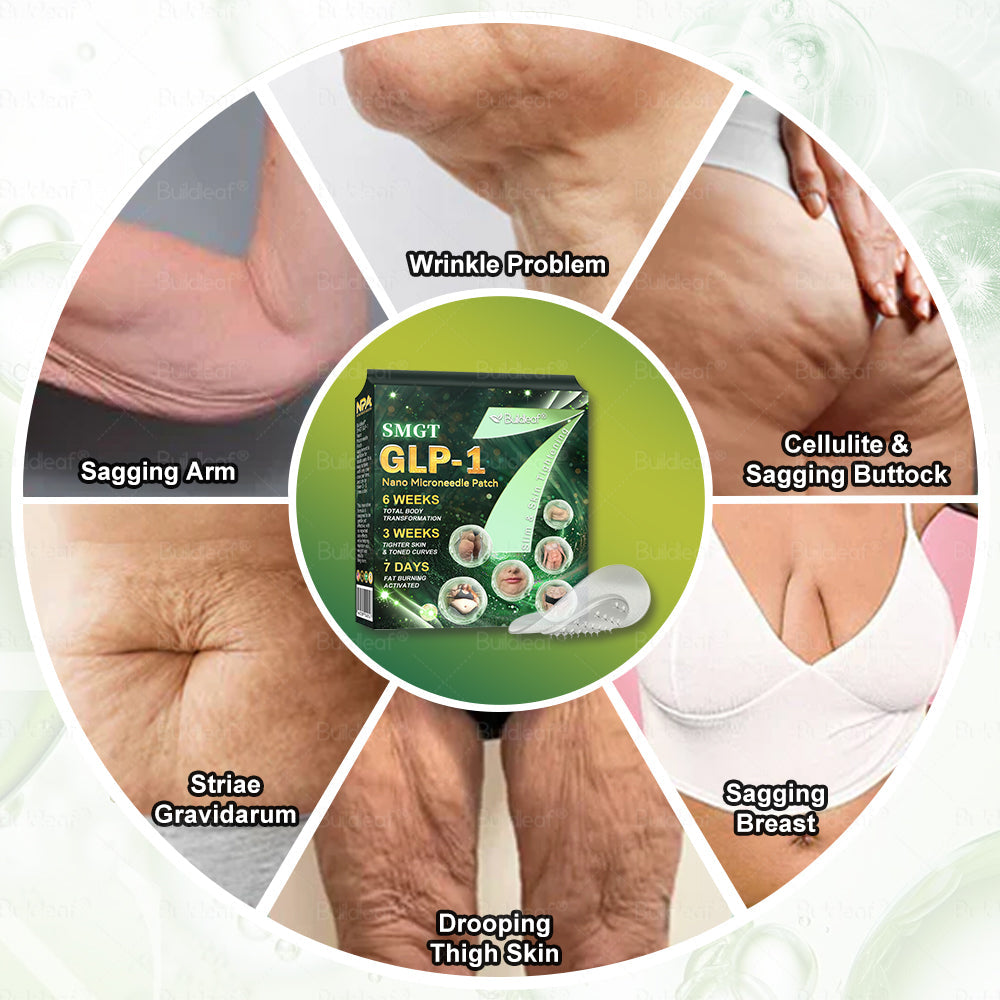 Official Store | ✨Buildleaf® SMGT-GLP-1 Nano Microneedle Patch with Collagen Peptides &Matrixyl 3000｜Clinically Backed Slimming, Firming & Glucose Control｜7-Day Results｜Needle-Free Application