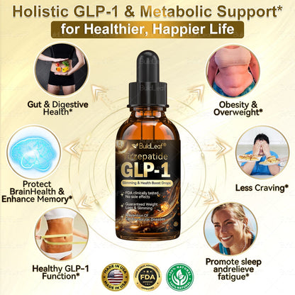 ✅ FDA-Approved | BuildLeaf® Tirzepatide GLP-1 Slimming & Health Boost Drops | GLP-1 Weight Loss Oral Solution Obesity,Cardiovascular Diseas, Diabetes, Sleep Apnea, Joint Problems and More