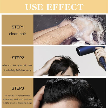 Create Fuller and Control Your Hairstyle Prevent Hair Frizz with Hair Spray for Men Lightweight Styling Spray 100ML