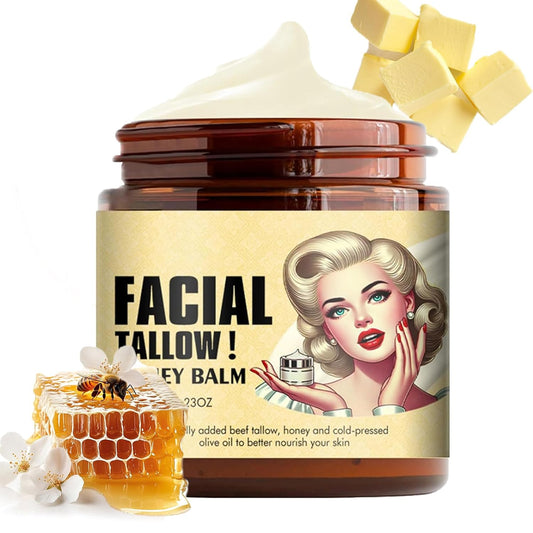 Organic Grass-Fed Beef Tallow Balm with Raw Honey