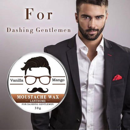 Beard and Mustache Wax 30g, Balm for Beard and Shaping Facial Hair with Coconut Oil Natural Conditioner Wax