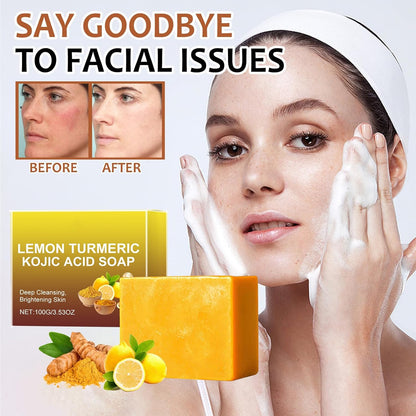 lemon turmeric & kojic acid brightening soap