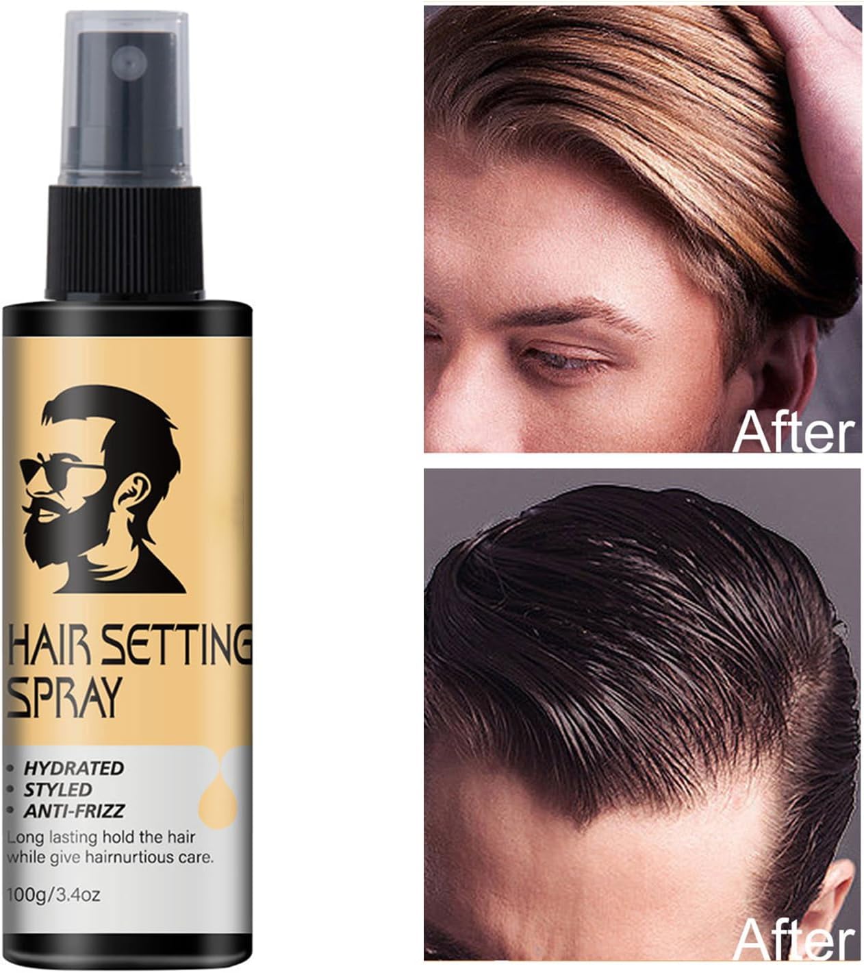 Create Fuller and Control Your Hairstyle Prevent Hair Frizz with Hair Spray for Men Lightweight Styling Spray 100ML
