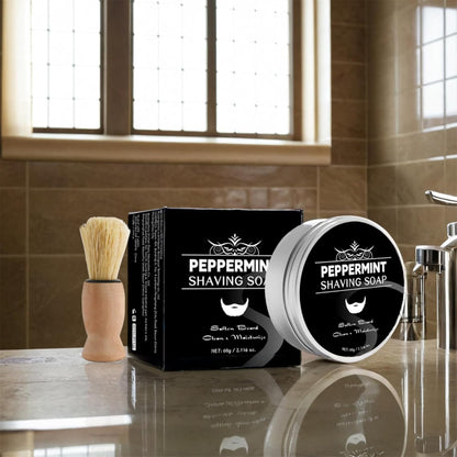60g Shaving Soap Handmade Soap Mint Shaving Soap Deep Clean Beard Soap Keep Skion For Rich Shaving Foam
