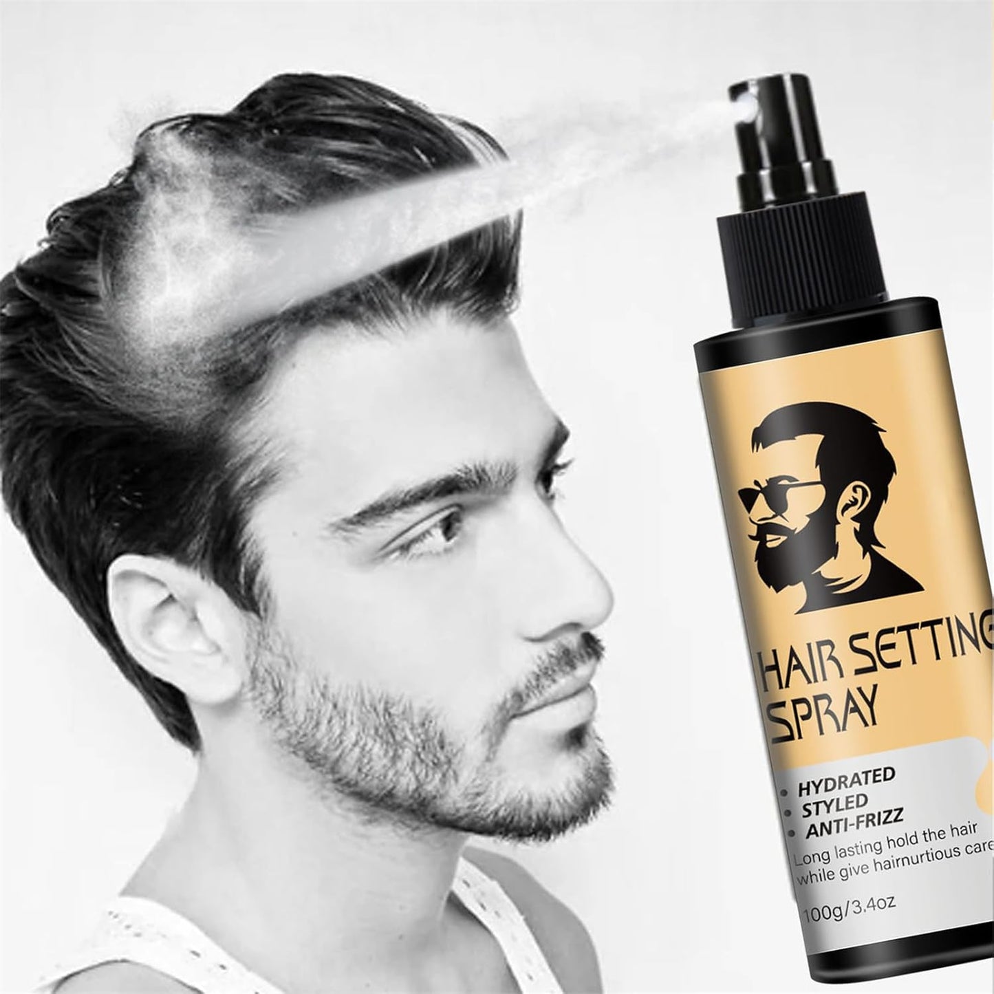 Create Fuller and Control Your Hairstyle Prevent Hair Frizz with Hair Spray for Men Lightweight Styling Spray 100ML