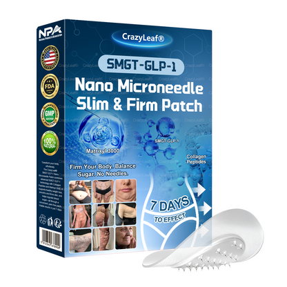 [Mayo Clinic Recommended] I Official Store | CrazyLeaf® SMGT-GLP-1 Nano Microneedle Slim & Firm Patch｜Slimming + Skin Tightening + Blood Sugar Support｜Regain your figure in 7 days｜No Injection Needed(Painless, Long-Lasting)