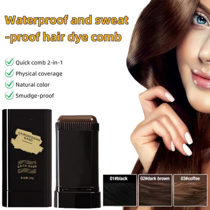 Hot Sale 👍🏻Portable Hair Dye Comb for Gray Hair Coverage - Waterproof and Sweatproof