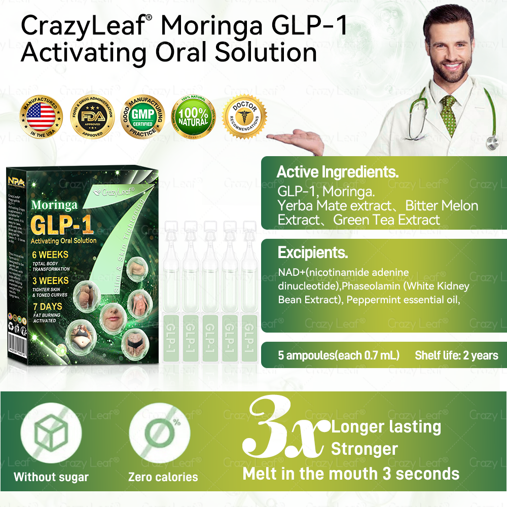 Mayo Clinic Recommended | Official Store | CrazyLeaf® GLP-1 Weight Loss Oral Solution — Obesity, Cardiovascular Disease, Diabetes, Sleep Apnea, Joint Problems, and More